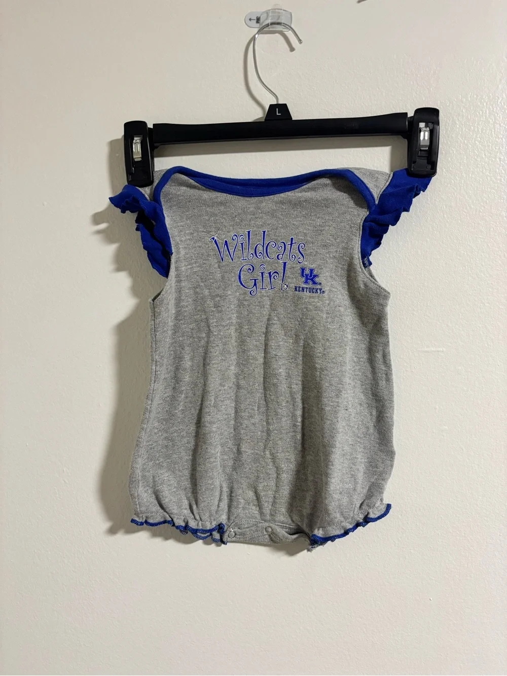 University of Kentucky Wildcats Girl Gray & Blue Baby One-Piece Bodysuit